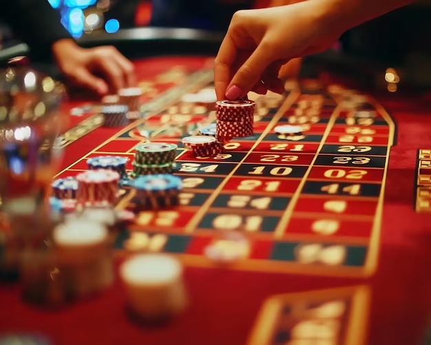 Live dealer rolling dice